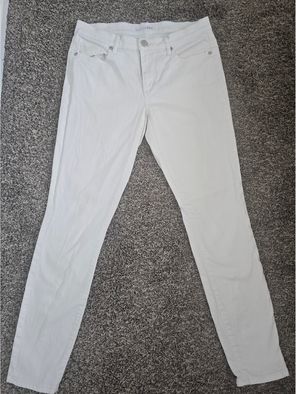 Ann Taylor LOFT Modern Skinny White Jeans Size 28/6